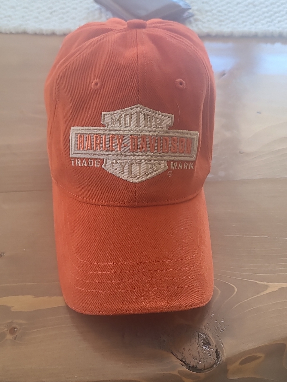 Harley-Davidson Orange Bar & Shield Embroidered Cap